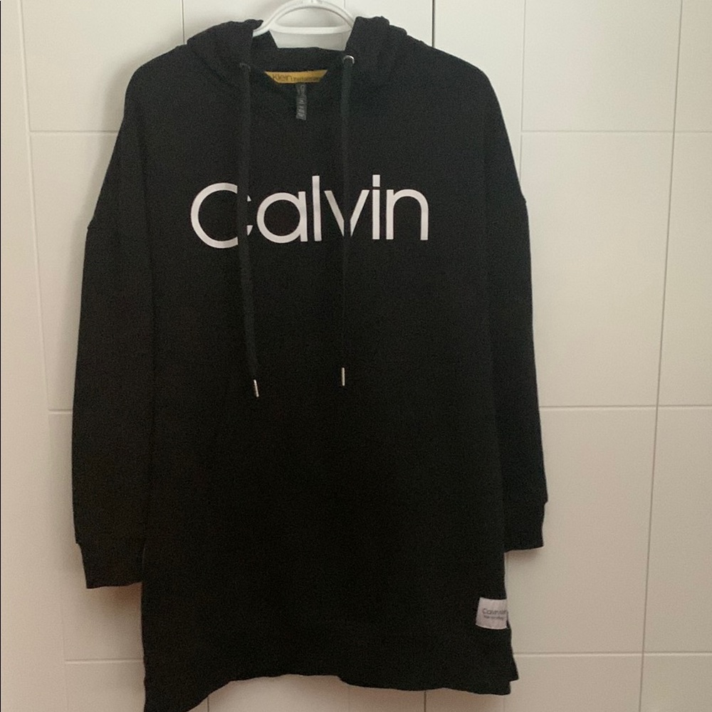 Calvin Klein Black Hoodie long sweatshirt